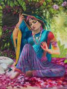 Arte Vedica, mostra di quadri al festival dell'oriente, India, Krishna, radha